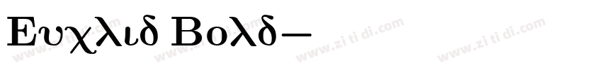 Euclid Bold字体转换